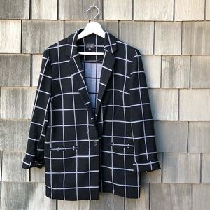 Topshop Checked jacket black